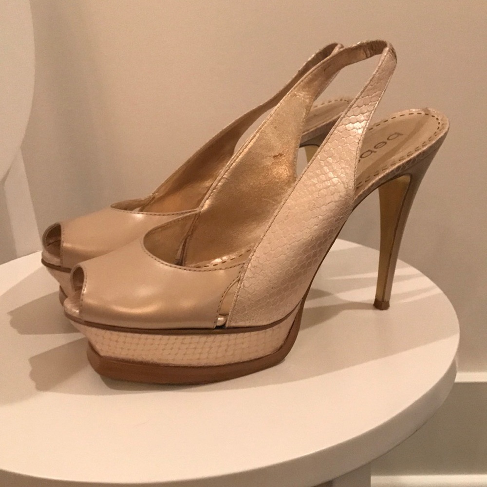 Bebe Zahara Peep-Toe Heels